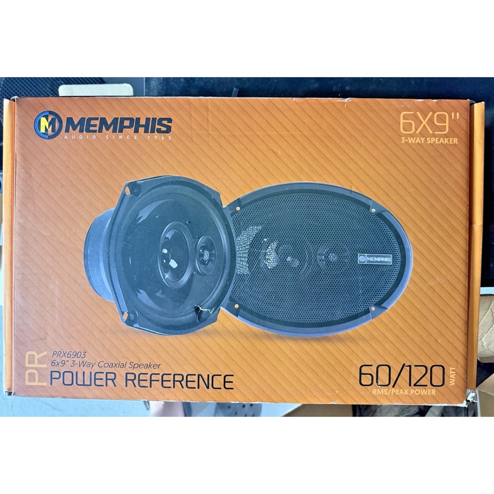 Memphis PRX6903 6x9 3-Way Car Speakers Pair 120W Open Box-NEW